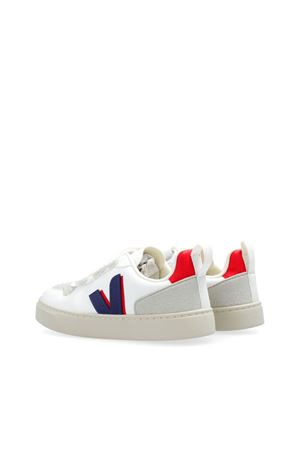 white leather sneakers VEJA KIDS | CY0703805CWHITECOBALTEPEKIN